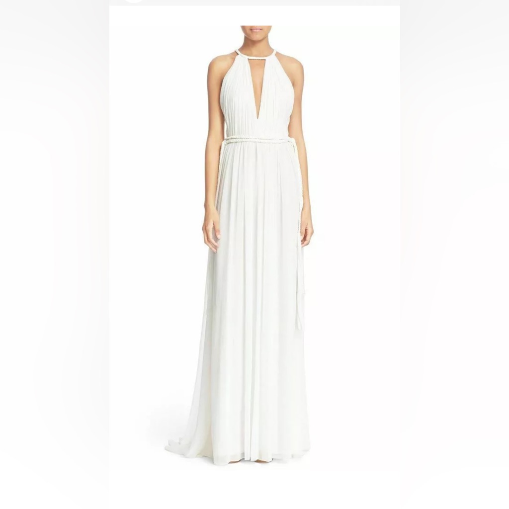 Alice + Olivia 'Naomi' Pleated Goddess Gown Sz 0-$440